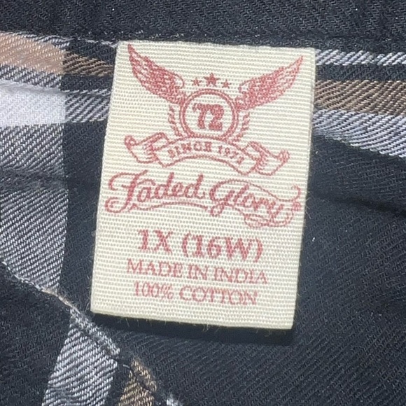 Faded glory- Plaid button up shirt - Picture 5 of 5